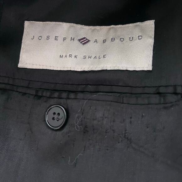 Joseph Abboud Mark Shale Blazer-Black with gold square pattern-Size 44X - Picture 6 of 6